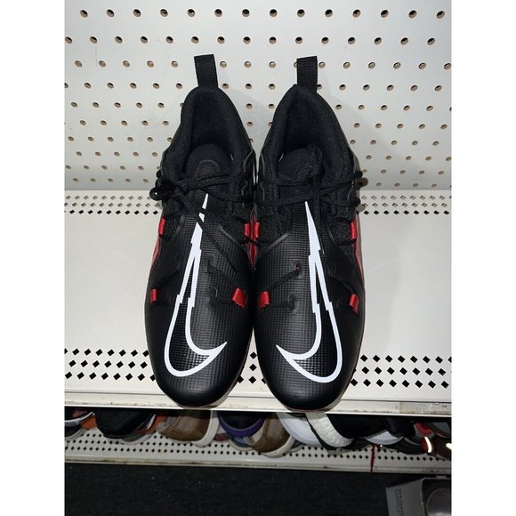 Nike Alpha Menace Pro 3 Mens Football Cleats Size 10 Black Red CT6649-004 - Picture 4 of 8